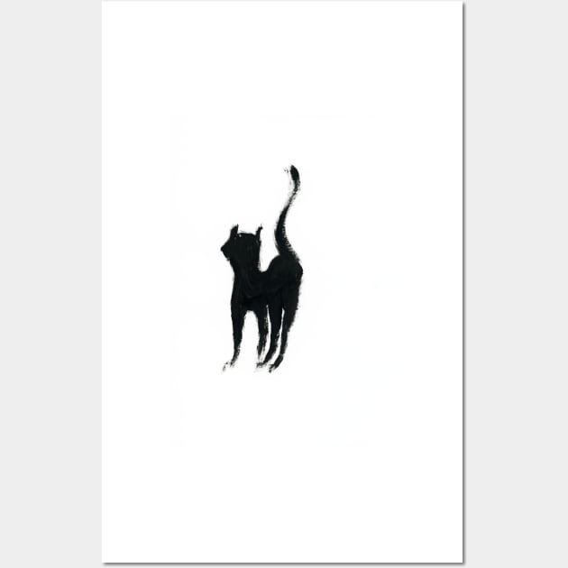 Cleo the black cat Wall Art by FJBourne